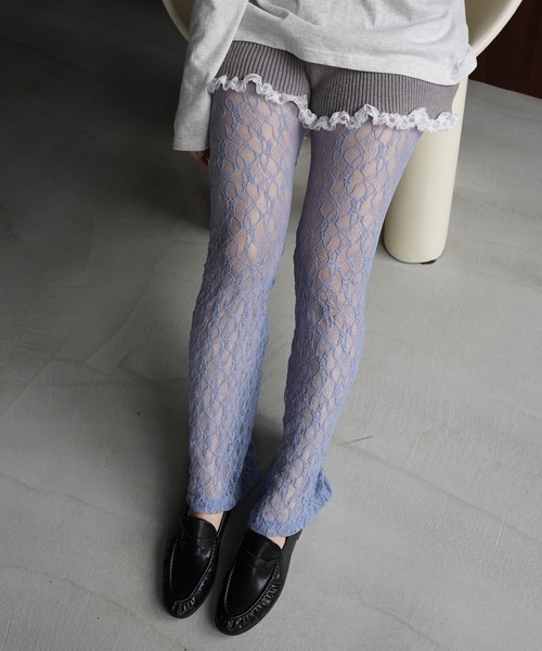 SANSeLF(サンセルフ)の「【SANSeLF】ニュアンスレースフレアパンツ saw26a047(その他パンツ・レディース・ホワイト/ブラック/ブルー・FREE)」の13枚目の写真