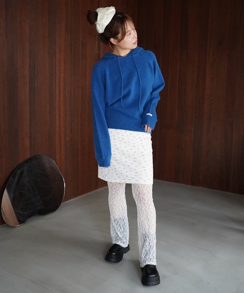SANSeLF(サンセルフ)の「【SANSeLF】ニュアンスレースフレアパンツ saw26a047(その他パンツ・レディース・ホワイト/ブラック/ブルー・FREE)」の15枚目の写真