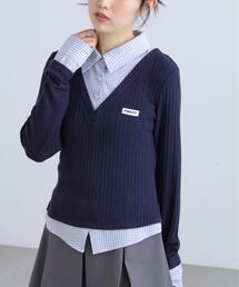 ◆シャツドッキング針抜きテレコカットソー