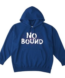 NOBOUND(ノーバウンド) プルパーカー メンズ スウェット ビッグシルエット ロゴ スプラッシュペイント プリント プルオーバーパーカー フーディー スエット トップス レディース ユニセックス