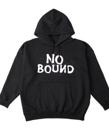 NOBOUND(ノーバウンド) プルパーカー メンズ スウェット ビッグシルエット ロゴ スプラッシュペイント プリント プルオーバーパーカー フーディー スエット トップス レディース ユニセックス