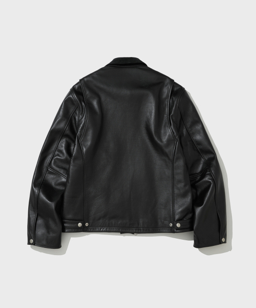 SHIRTER（シャーター）の「LEATHER BIKER JACKET (BLACK)（ライダースジャケット・メンズ・その他・SMALL/MEDIUM/LARGE）」の2枚目の写真