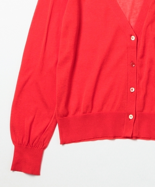 Demi-Luxe BEAMS(デミルクス ビームス)の「Demi-Luxe BEAMS / 18Gショート Vネックカーディガン(カーディガン/ボレロ・レディース・ホワイト/ブラック/オレンジ/ブルー・ONE SIZE)」の16枚目の写真