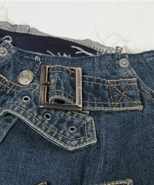HYSTERIC GLAMOUR(ヒステリックグラマー)の「USED加工デニム ミモレ巻きSK(デニムスカート・レディース・インディゴブルー・MEDIUM/SMALL/X-SMALL)」の5枚目の写真