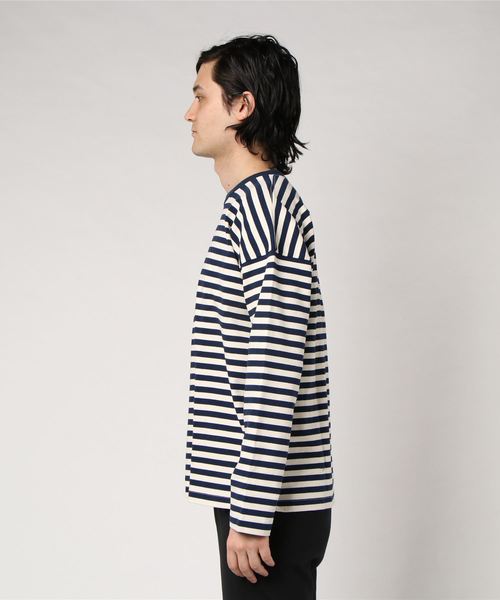 UNITED ARROWS & SONS（ユナイテッドアローズアンドサンズ）の「UNITED ARROWS & SONS（ユナイテッドアローズ＆サンズ）STRIPE CREW LS ◆（Tシャツ/カットソー・メンズ・レッド/ネイビー・LARGE/MEDIUM/SMALL）」の3枚目の写真