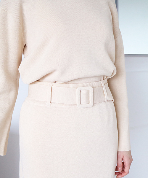 N.（N. Natural Beauty Basic）（エヌエヌナチュラルビューティーベーシック）の「ミラノリブセットアップスカート【セットアップ対応商品】（スカート・レディース・ホワイト/ピンク/ネイビー/グレー・MEDIUM）」の16枚目の写真