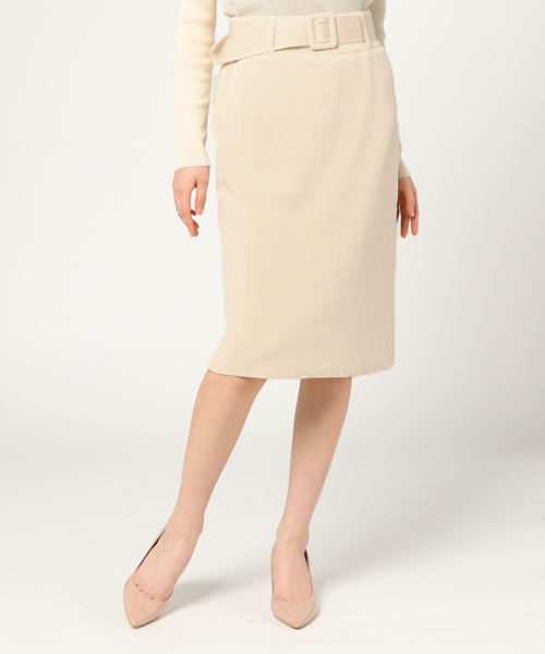 N.（N. Natural Beauty Basic）（エヌエヌナチュラルビューティーベーシック）の「ミラノリブセットアップスカート【セットアップ対応商品】（スカート・レディース・ホワイト/ピンク/ネイビー/グレー・MEDIUM）」の8枚目の写真