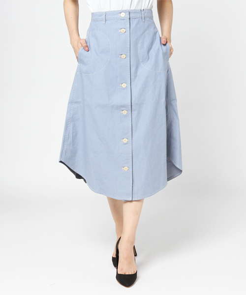 POU DOU DOU(プードゥドゥ)の「裾ラウンドテールスカート(スカート・レディース・ブルー/ピンク/ベージュ・3)」の13枚目の写真