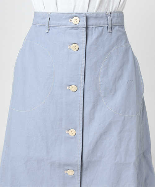 POU DOU DOU(プードゥドゥ)の「裾ラウンドテールスカート(スカート・レディース・ブルー/ピンク/ベージュ・3)」の7枚目の写真