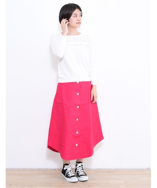 POU DOU DOU(プードゥドゥ)の「裾ラウンドテールスカート(スカート・レディース・ブルー/ピンク/ベージュ・3)」の18枚目の写真