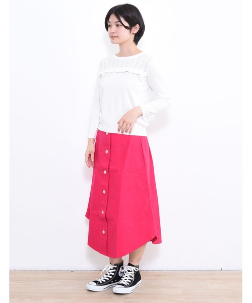 POU DOU DOU(プードゥドゥ)の「裾ラウンドテールスカート(スカート・レディース・ブルー/ピンク/ベージュ・3)」の17枚目の写真