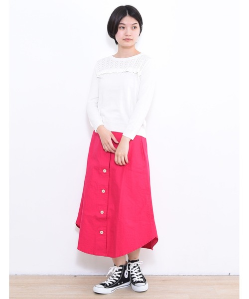 POU DOU DOU(プードゥドゥ)の「裾ラウンドテールスカート(スカート・レディース・ブルー/ピンク/ベージュ・3)」の16枚目の写真