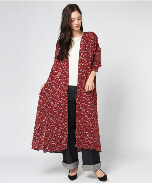 Sevendays Sunday セブンデイズサンデイ の 小花柄プリント ウエストベルト付シャツディガン シャツワンピース Wear