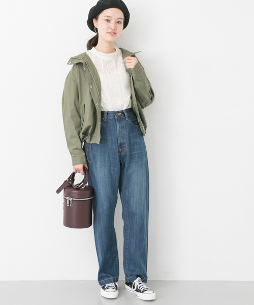 URBAN RESEARCH（アーバンリサーチ）の「フード付ミリタリーブルゾン（ブルゾン・レディース・ネイビー/ベージュ/カーキ・FREE）」の12枚目の写真