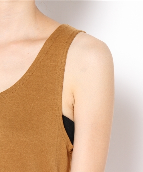 mystic（ミスティック）の「スムースタンクOP（ワンピース・レディース・ブラック/チャコールグレー/グレー/ブルー/キャメル/ピンク・ﾌﾘ-）」の11枚目の写真