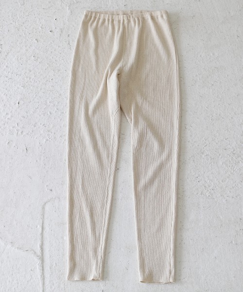 TODAYFUL（トゥデイフル）の「リネンリブレギンス（レギンス/スパッツ・レディース・ホワイト/カーキ/ナチュラル・FREE）」の2枚目の写真