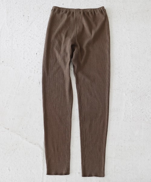 TODAYFUL（トゥデイフル）の「リネンリブレギンス（レギンス/スパッツ・レディース・ホワイト/カーキ/ナチュラル・FREE）」の3枚目の写真