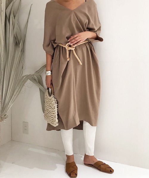 TODAYFUL（トゥデイフル）の「リネンリブレギンス（レギンス/スパッツ・レディース・ホワイト/カーキ/ナチュラル・FREE）」の11枚目の写真