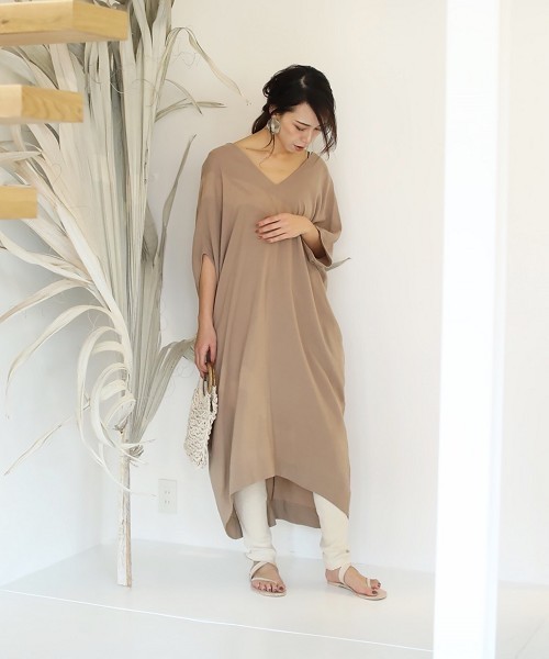 TODAYFUL（トゥデイフル）の「リネンリブレギンス（レギンス/スパッツ・レディース・ホワイト/カーキ/ナチュラル・FREE）」の9枚目の写真