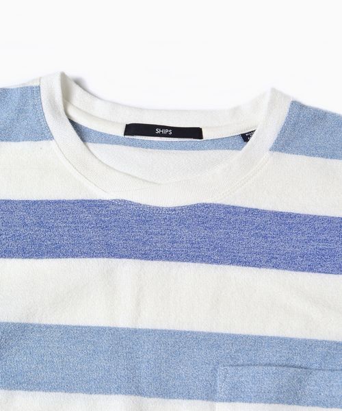 SHIPS(シップス)の「SC: MADE IN JAPAN ミニパイル/ボーダー ポケット Tシャツ□(Tシャツ/カットソー・メンズ・レッド/グリーン/ライトブルー/ベージュ/ブルー/ネイビー・LARGE/MEDIUM/SMALL/X-LARGE)」の12枚目の写真