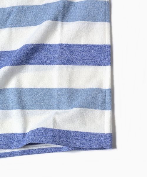 SHIPS(シップス)の「SC: MADE IN JAPAN ミニパイル/ボーダー ポケット Tシャツ□(Tシャツ/カットソー・メンズ・レッド/グリーン/ライトブルー/ベージュ/ブルー/ネイビー・LARGE/MEDIUM/SMALL/X-LARGE)」の9枚目の写真