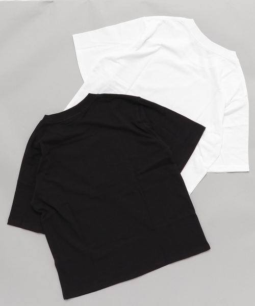 CLANE（クラネ）の「ペタルモチーフパックTシャツ（Tシャツ/カットソー・レディース・ブラック/ホワイト・1/2）」の7枚目の写真