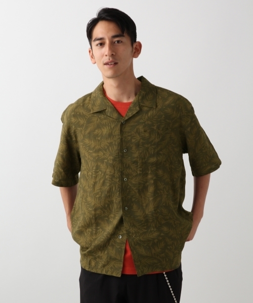 RAGEBLUE(レイジブルー)の「オープンカラープリントシャツ/802502(シャツ/ブラウス・メンズ・ホワイト/ブラック/ブラウン/ワインレッド・SMALL/MEDIUM/LARGE)」の1枚目の写真