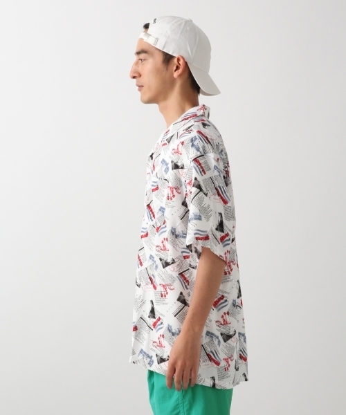 RAGEBLUE(レイジブルー)の「オープンカラープリントシャツ/802502(シャツ/ブラウス・メンズ・ホワイト/ブラック/ブラウン/ワインレッド・SMALL/MEDIUM/LARGE)」の8枚目の写真