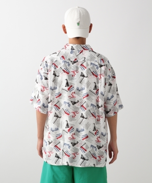 RAGEBLUE(レイジブルー)の「オープンカラープリントシャツ/802502(シャツ/ブラウス・メンズ・ホワイト/ブラック/ブラウン/ワインレッド・SMALL/MEDIUM/LARGE)」の9枚目の写真