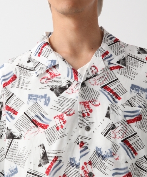 RAGEBLUE(レイジブルー)の「オープンカラープリントシャツ/802502(シャツ/ブラウス・メンズ・ホワイト/ブラック/ブラウン/ワインレッド・SMALL/MEDIUM/LARGE)」の10枚目の写真