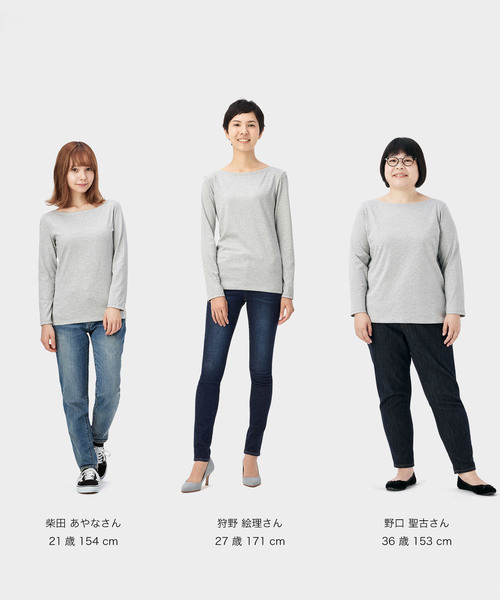 ZOZO（ゾゾ）の「9分袖ボートネックプルオーバー（パターンオーダー）／グレー［WOMEN］（Tシャツ/カットソー・レディース・グレー・マルチサイズ）」の9枚目の写真