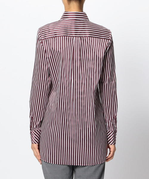 NARACAMICIE（ナラカミーチェ）の「ミラノストライプビックチュニックシャツ（シャツ/ブラウス・レディース・ベージュ/ボルドー/ネイビー・SMALL/LARGE/MEDIUM）」の15枚目の写真