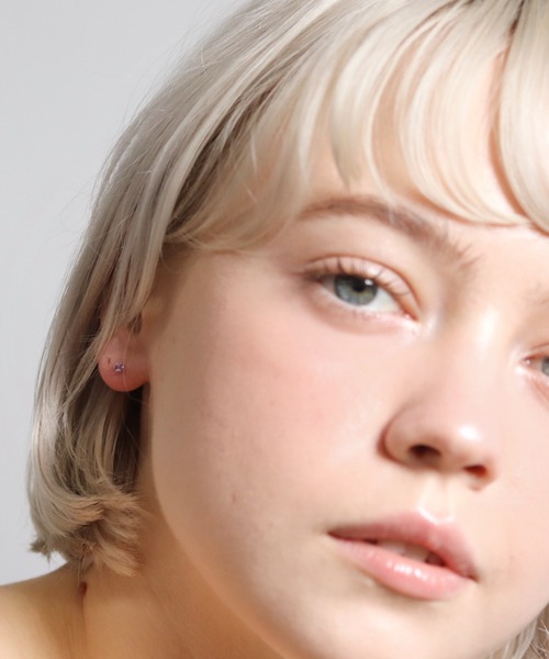 cui-cui（キュイキュイ）の「誕生石 ピアス | K18〈誕生石〉（ピアス（両耳用）・レディース・ライトブルー/ライトホワイト/パープル/ネイビー/ピンク/グリーン/ライトグリーン/ボルドー/ラベンダー/アクア/チェリーレッド・FREE）」の22枚目の写真