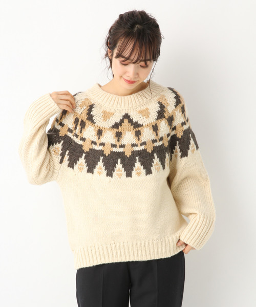 A part by（アパートバイ）の「3GAcWフェアアイルPO 821435（ニット/セーター・レディース・ホワイト系その他/ブラック系その他・FREE）」の18枚目の写真