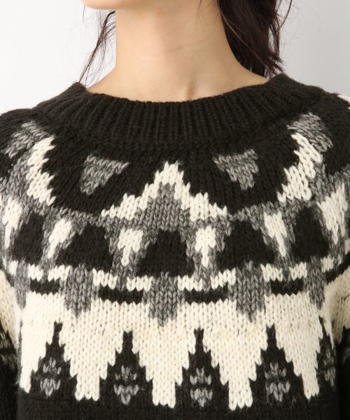 A part by（アパートバイ）の「3GAcWフェアアイルPO 821435（ニット/セーター・レディース・ホワイト系その他/ブラック系その他・FREE）」の7枚目の写真