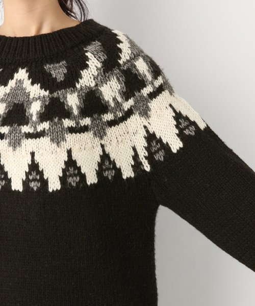 A part by（アパートバイ）の「3GAcWフェアアイルPO 821435（ニット/セーター・レディース・ホワイト系その他/ブラック系その他・FREE）」の8枚目の写真