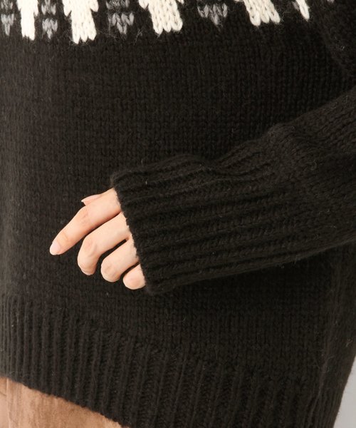 A part by（アパートバイ）の「3GAcWフェアアイルPO 821435（ニット/セーター・レディース・ホワイト系その他/ブラック系その他・FREE）」の9枚目の写真