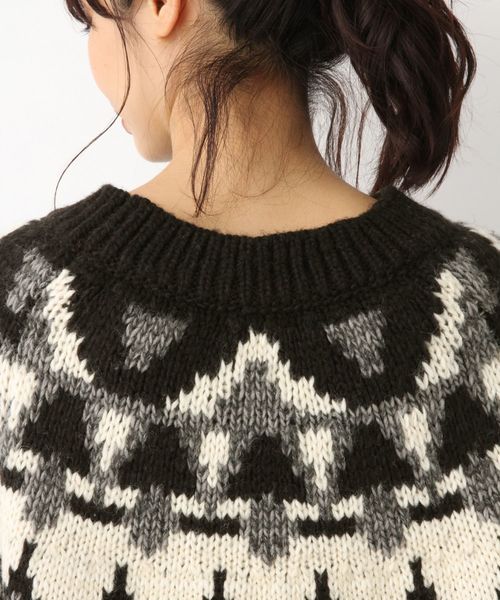 A part by（アパートバイ）の「3GAcWフェアアイルPO 821435（ニット/セーター・レディース・ホワイト系その他/ブラック系その他・FREE）」の11枚目の写真