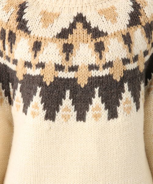 A part by（アパートバイ）の「3GAcWフェアアイルPO 821435（ニット/セーター・レディース・ホワイト系その他/ブラック系その他・FREE）」の13枚目の写真