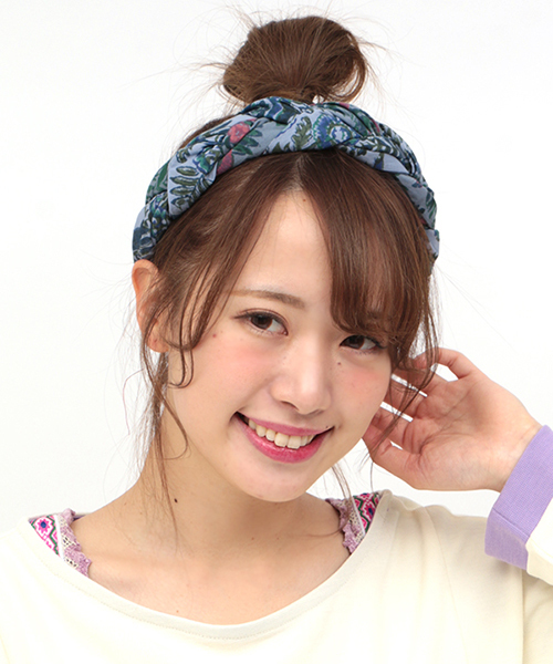 チチカカ チチカカ のファッション セール ヘアバンド ブロックプリントねじりヘアバンド ヘアバンド