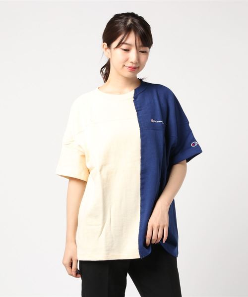 Champion(チャンピオン)の「【Champion/チャンピオン】レディース ショートスリーブ フットボールスウェットシャツ(スウェット・レディース・マルーン/オフホワイト/グレー/クリーム・MEDIUM/LARGE)」の3枚目の写真