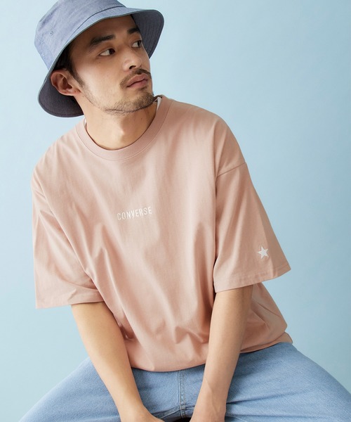 CONVERSE(コンバース)の「▽WEB限定 CONVERSE/コンバース 別注ロゴ刺繍 半袖 ビッグシルエットカットソー(Tシャツ/カットソー・メンズ・ピンク/杢グレー/ホワイト/ブラック/オレンジ/ネイビー/ベージュ/ボルドー/チャコール/グリーン系その他/ライトブルー/パープル系その他/ベージュ系その他/グリーン系その他2/ブルー系その他/その他4/グリーン系その他3/その他18/その他20/その他12/その他10/その他19/その他9/その他5/その他11/その他22/ベージュ系その他2/その他21/その他13/その他26/その他8/その他14/パープル系その他2/その他23/その他15/その他1/その他3/その他/その他17/その他25/その他7/その他2/その他16/その他24/その他6・FREE/M/S)」の16枚目の写真