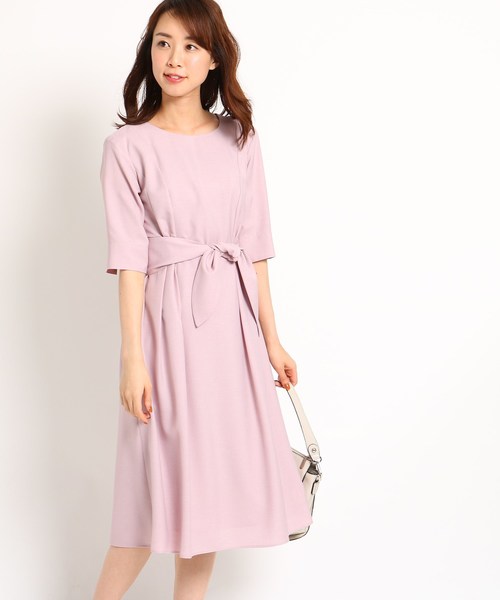 セール ワンピース Web限定カラーあり ワンピース ドレス ベルト付き美シルエットワンピース ワンピース Reflect リフレクト のファッション