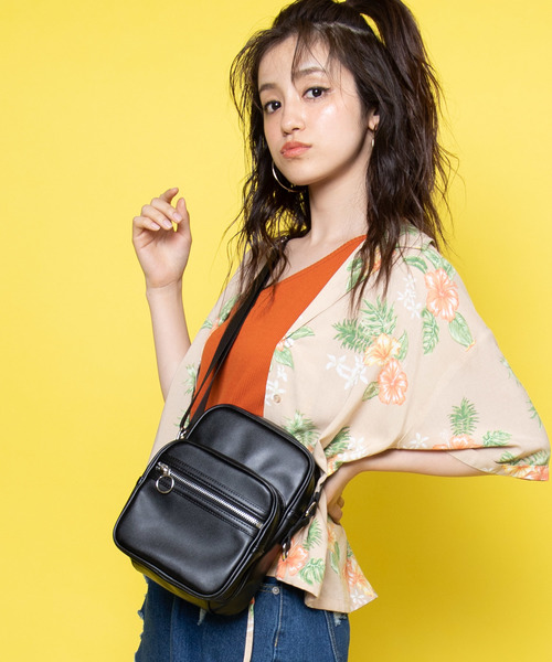 WEGO（ウィゴー）の「WEGO/リングZIPボックスミニショルダーバッグ（ショルダーバッグ・レディース・ホワイト/ブラック/ライトパープル/シルバー・FREE）」の5枚目の写真