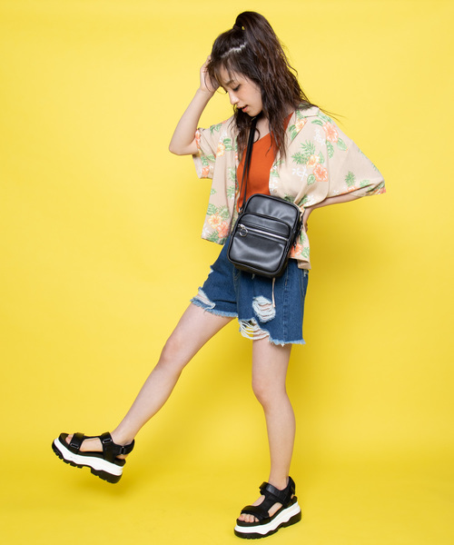 WEGO（ウィゴー）の「WEGO/リングZIPボックスミニショルダーバッグ（ショルダーバッグ・レディース・ホワイト/ブラック/ライトパープル/シルバー・FREE）」の6枚目の写真