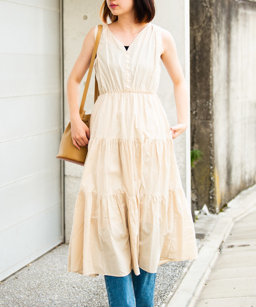 Aunt Marie's(アントマリーズ)の「AUNT MARIE'S フロントボタンティアードロングワンピース(ワンピース・レディース・ブラック/パープル/ナチュラル・FREE)」の13枚目の写真