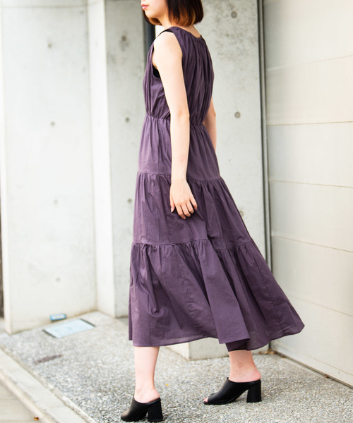 Aunt Marie's(アントマリーズ)の「AUNT MARIE'S フロントボタンティアードロングワンピース(ワンピース・レディース・ブラック/パープル/ナチュラル・FREE)」の16枚目の写真