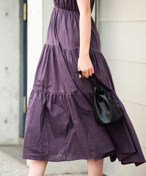 Aunt Marie's(アントマリーズ)の「AUNT MARIE'S フロントボタンティアードロングワンピース(ワンピース・レディース・ブラック/パープル/ナチュラル・FREE)」の14枚目の写真