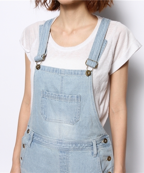 Ray BEAMS（レイビームス）の「Ray BEAMS / デニム スリムサロペット（サロペット/オーバーオール・レディース・ホワイト/サックスブルー/ブルー系その他・1/0）」の10枚目の写真