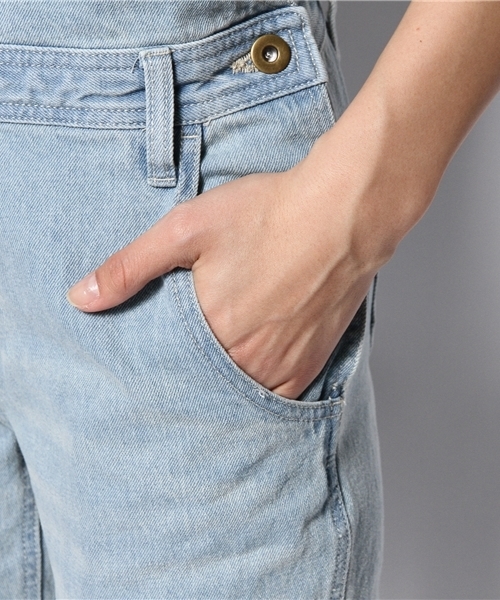 Ray BEAMS（レイビームス）の「Ray BEAMS / デニム スリムサロペット（サロペット/オーバーオール・レディース・ホワイト/サックスブルー/ブルー系その他・1/0）」の12枚目の写真